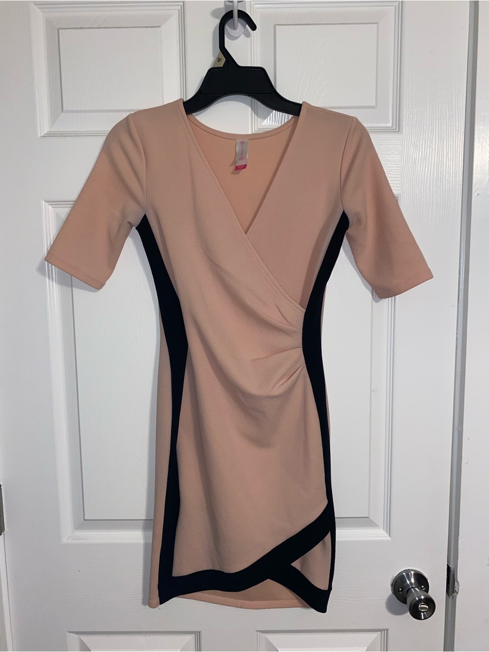 Colorblock Wrap-Style Midi Dress
